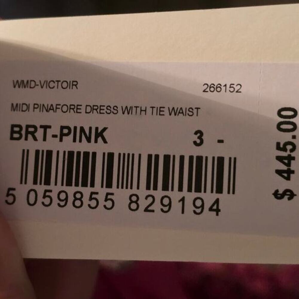 TED BAKER Victoir Shimmer Abstract Tie Back Pinafore Ruffle Dress 3 NWT $445 - Picture 12 of 13